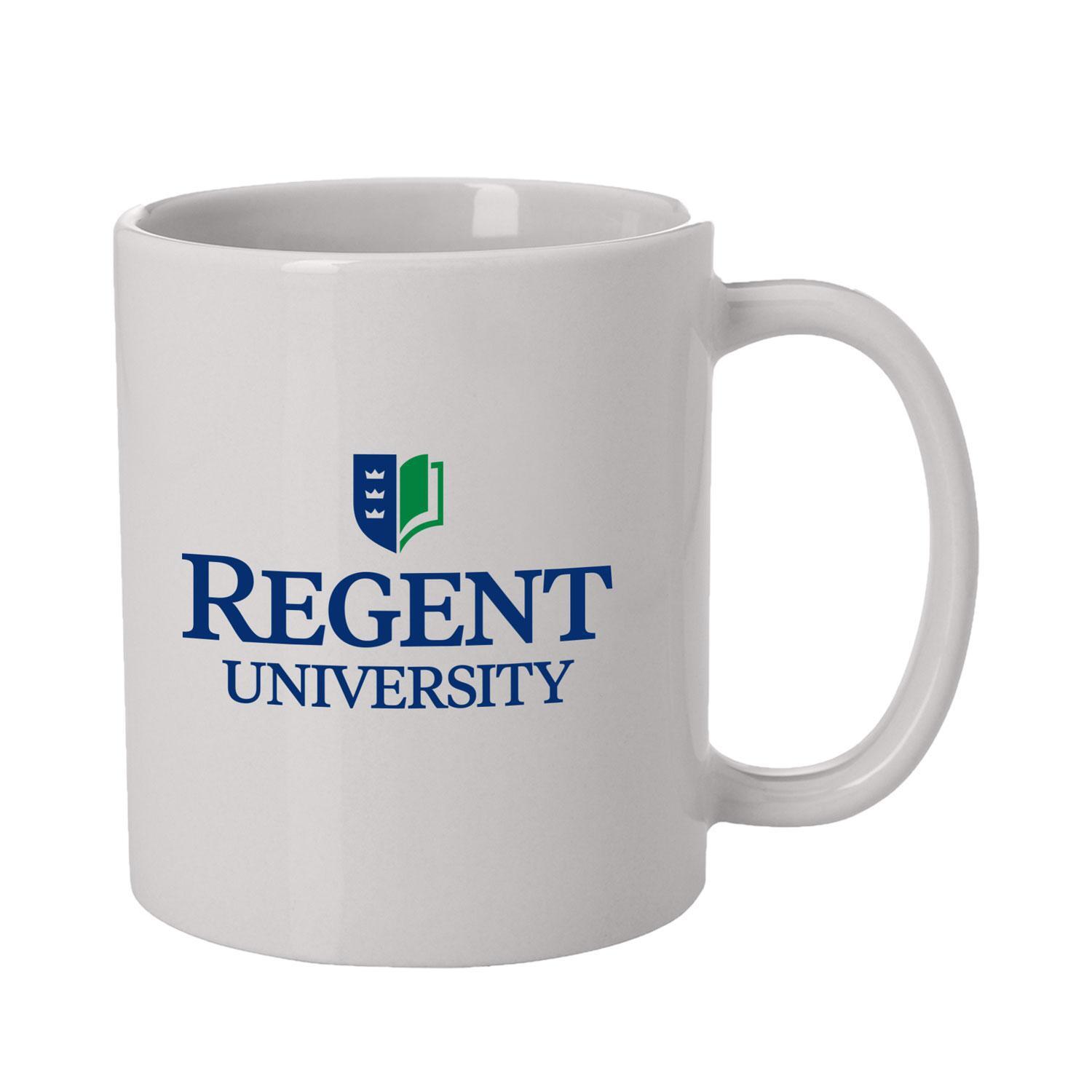 Regent University with Shield Mug White Regent Gift Shop