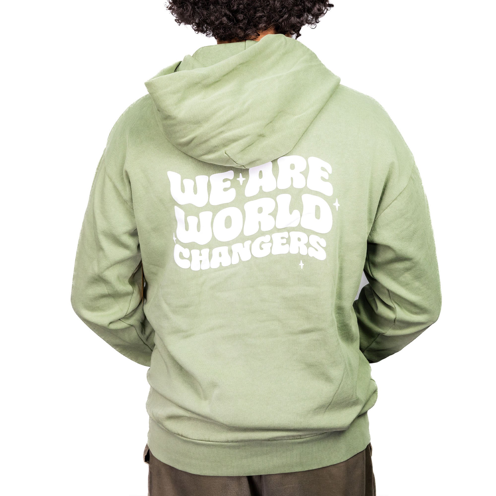 World Changer Bubble Letter Hoodie Sage Green Regent Gift Shop World changer bubble letter hoodie sage green regent gift shop